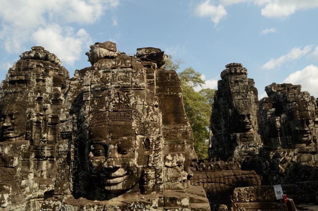 Bayon face towers, Bayon Angkor Thom Cambodia, Bayon temple