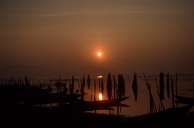 Orissa, Chilka lake, sunrise
