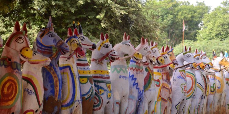 Ayyanar temple, Chettinadu, Tamil New Year