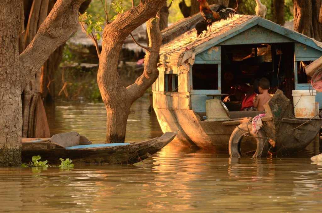 Tonle Sap lake in Siem Reap, Cambodia