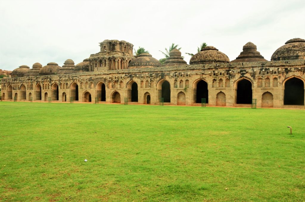 The grand elephant stable in hampi Krishnadevaraya palace