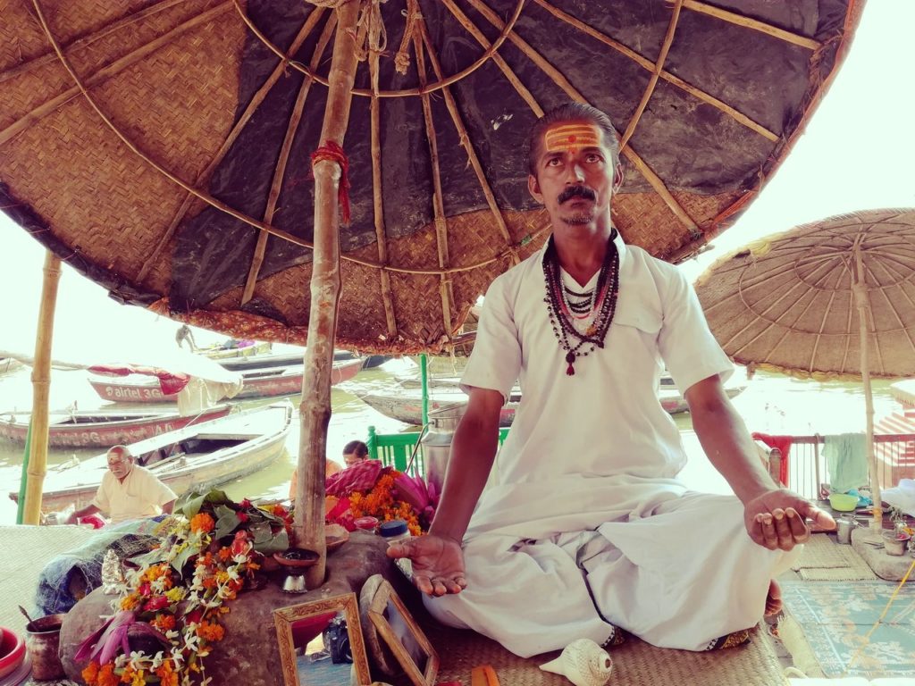 life on the ghats in Varanasi