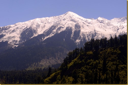 Snow capped mountains Kashmir 